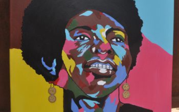 African Woman Abstract Painting on sale