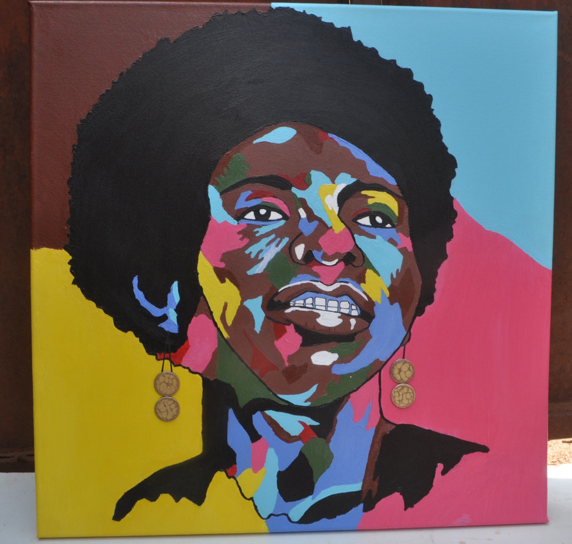 African Woman Abstract Painting on sale