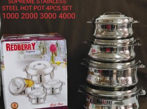 Four Piece Stainless Steel Hot Pot