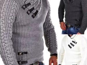 Men knitted cardigan sweaters
